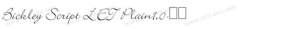 Bickley Script LET Plain1.0字体转换